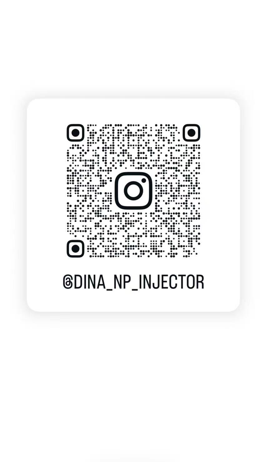 Instagram QR code for Dina NP Injector
